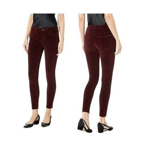 Joe's Jeans Icon Mid-rise Skinny Ankle in Navy Blue Velvet - Picture 2 of 10